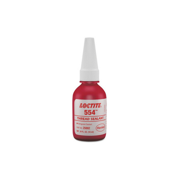 554™ Thread Sealant, Refrigerant Sealant, 10 mL Bottle, Red