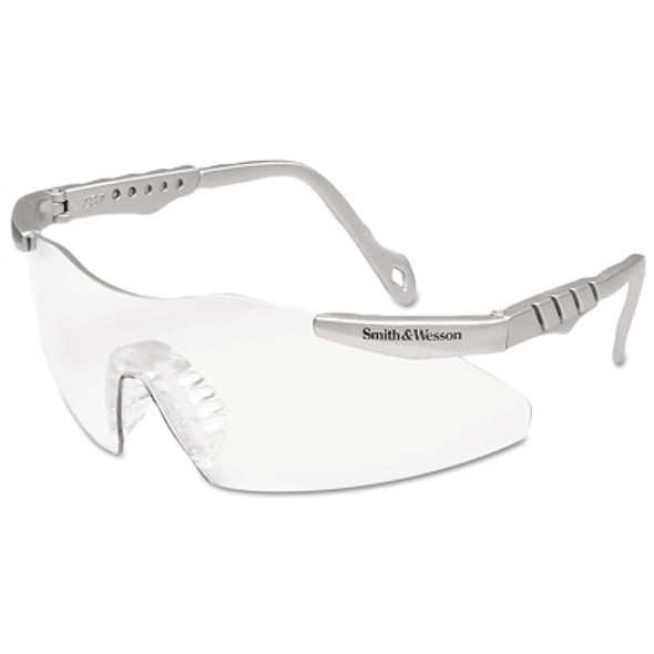 Magnum® 3G Safety Glasses, Clear Polycarbonate Lens, Uncoated, Platinum, Nylon, Universal