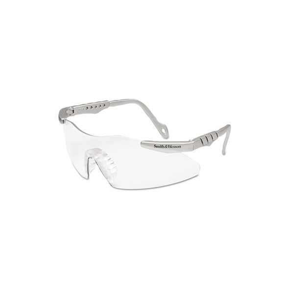 Magnum® 3G Safety Glasses, Clear Polycarbonate Lens, Uncoated, Platinum, Nylon, Universal