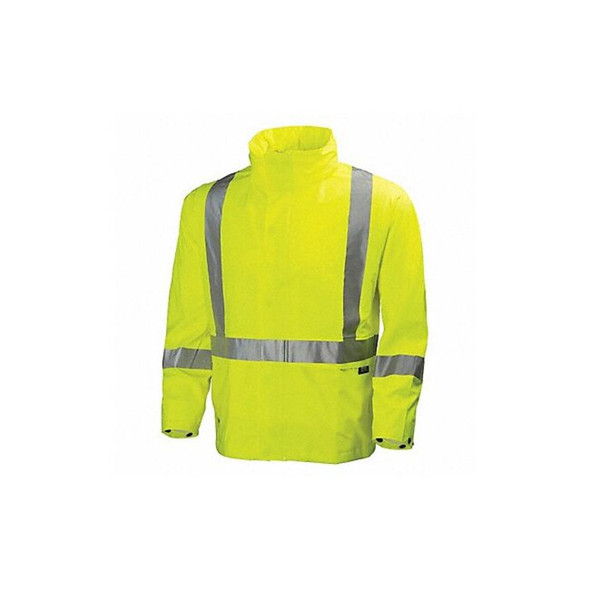 Helly Hansen Rain Jacket,Hi-Visibility Yellow,XL 70261_360-XL