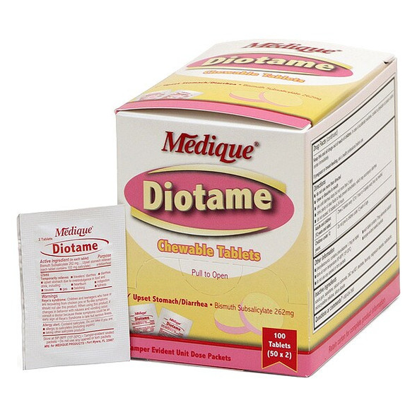 Medique Antacid/Anti-Diarrheal, 262mg, PK100 22033