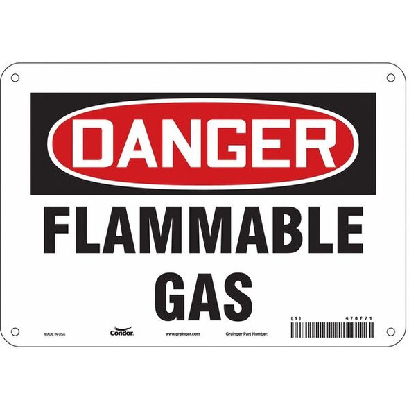 Condor Danger Sign,10" Wx7" H,0.032" Thickness, 478F71 478F71