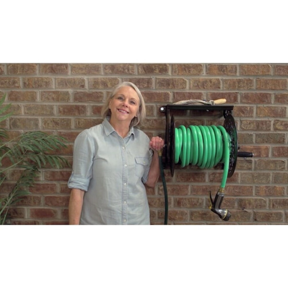 Liberty Garden Garden Hose Reel,Wall Mount,Aluminum 704