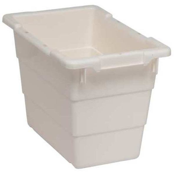 Quantum Storage Systems CrossStackingTote,17.25inL,11inW,White TUB1711-12WT Quantum Storage Systems CrossStackingTote,17.25inL,11inW,White TUB1711-12WT