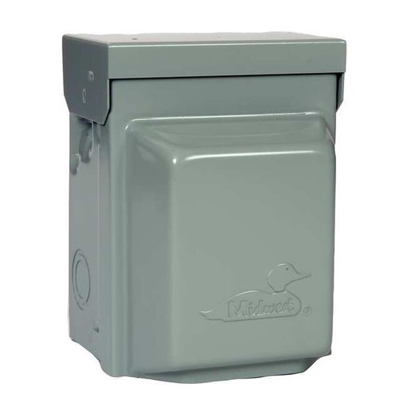 Steel Unmetered Surface Power Outlet, 7-1/8 in H, 5-3/16 in D, NEMA 3R