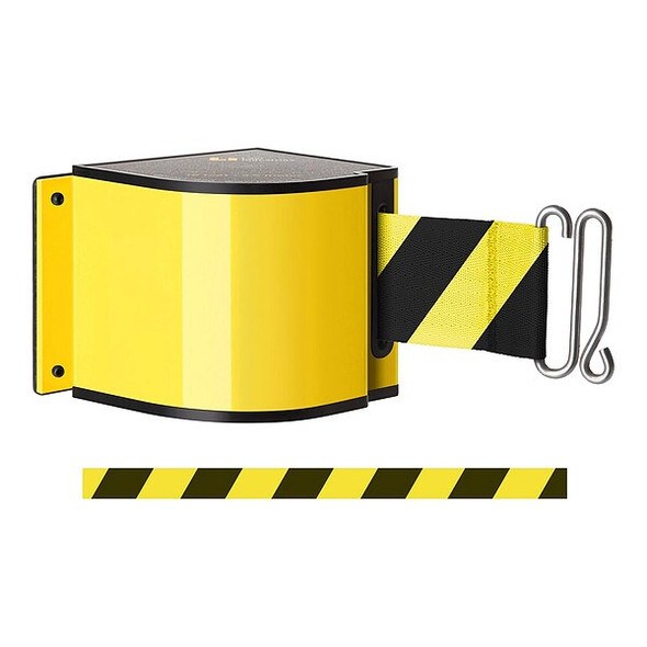 Lavi Industries Retractable Belt Barrier,Powder Coated 50-3016M/YL/18/SF