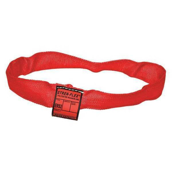 Stren-Flex Round Sling,Endless,Red,8ft. L,Polyester STRERS5-08