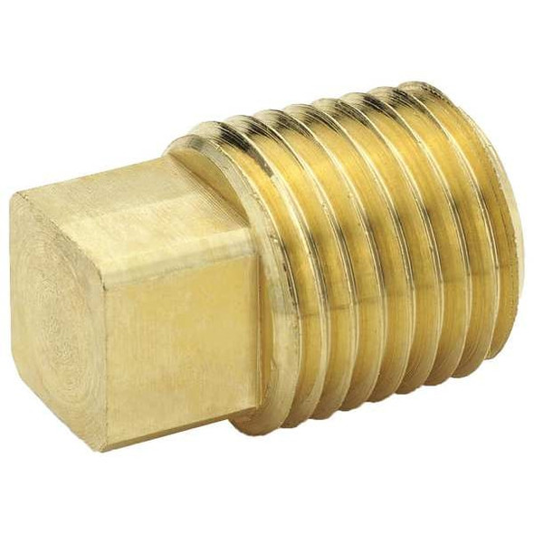 Parker Square Head Plug Brass Square Head Plug, 1/4 in Male NPT X 211P-4