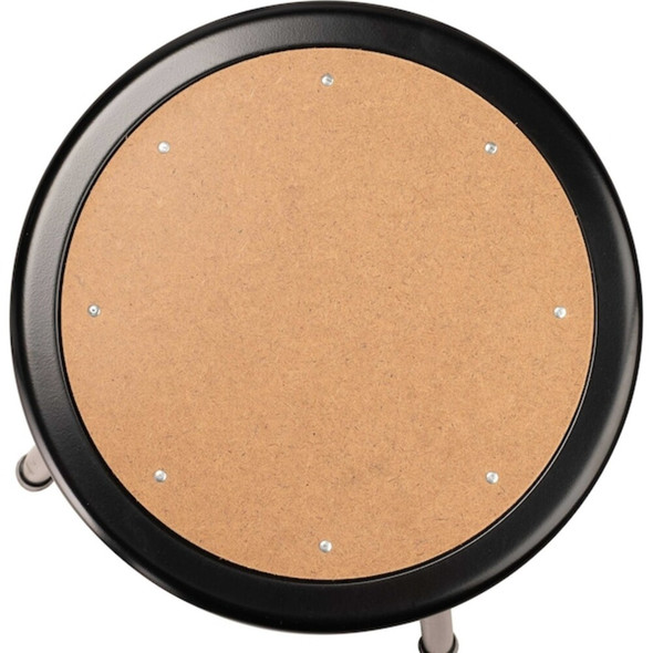 Round Stool, Height Range 19" to 27", Masonite Board Black  6218H-10