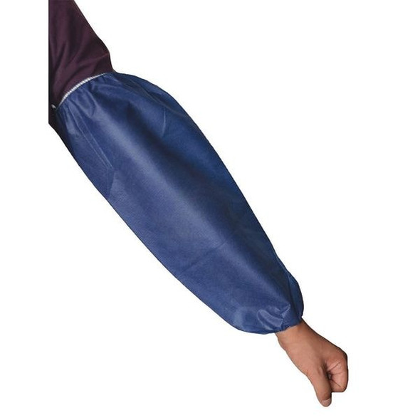 Condor Disposable Sleeve, 18 1/2 in Length, 9 mil Thick, Serged Seam, Blue, 200 PK 26W860