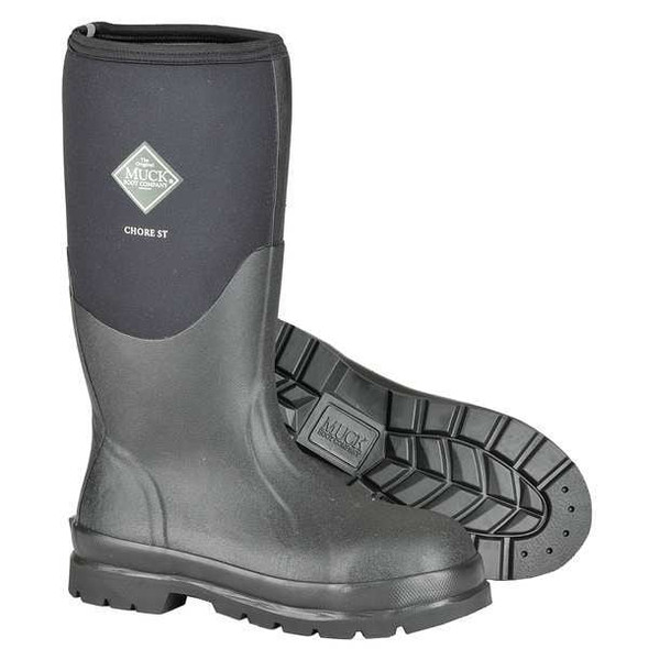 Muck Boot Co Men's Rubber Boot, 10 Steel Toe, 16" H, Black, CHS-000A CHS-000A/10