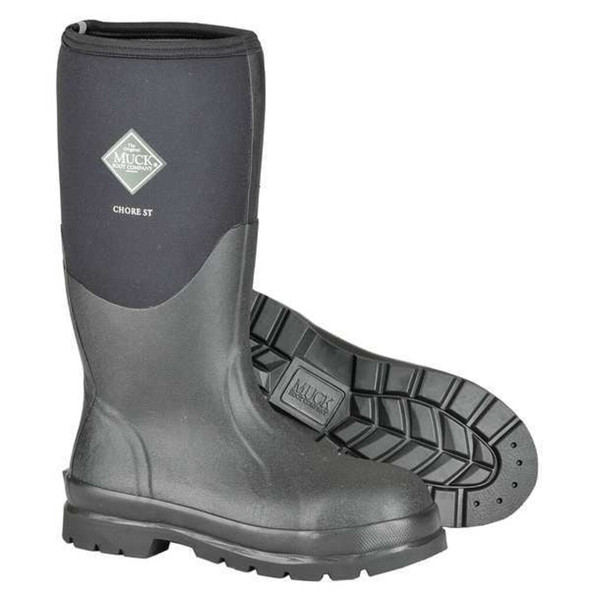 Muck Boot Co Men's Rubber Boot, 11 Steel Toe, 16" H, Black, CHS-000A CHS-000A-11