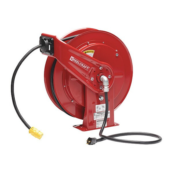 Reelcraft Cord Reel,100ft,12 AWG,Connector,120VAC L 70100 123 3 Reelcraft Cord Reel,100ft,12 AWG,Connector,120VAC L 70100 123 3