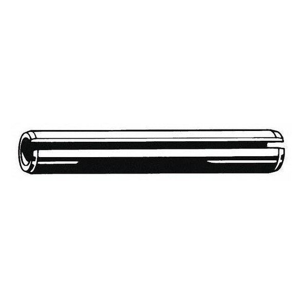 Slotted Spring Pin, 3/16 in Outside Dia, 2-1/2 in L, Steel, 50 PK