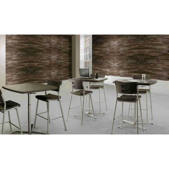 National Public Seating Cafe Height Stool, Plastic Charcoal CTS30