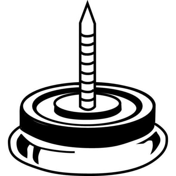 Manufacturer Varies Furniture Glides, Nail-On, Rd, 1-1-16", PK24 9100