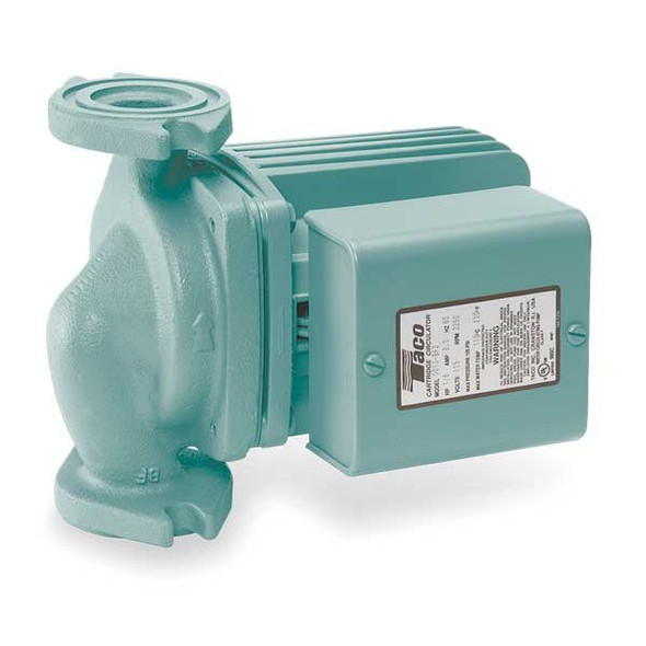 Taco Hydronic Circulating Pump, 1/6 hp, 115V, 1 Phase, Flange Connection 0013-F3