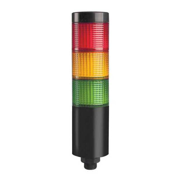 Tower Light Assembly, Red, Yellow, Green, 24V AC/DC, 80 FPM, 56 mm Dia., Direct