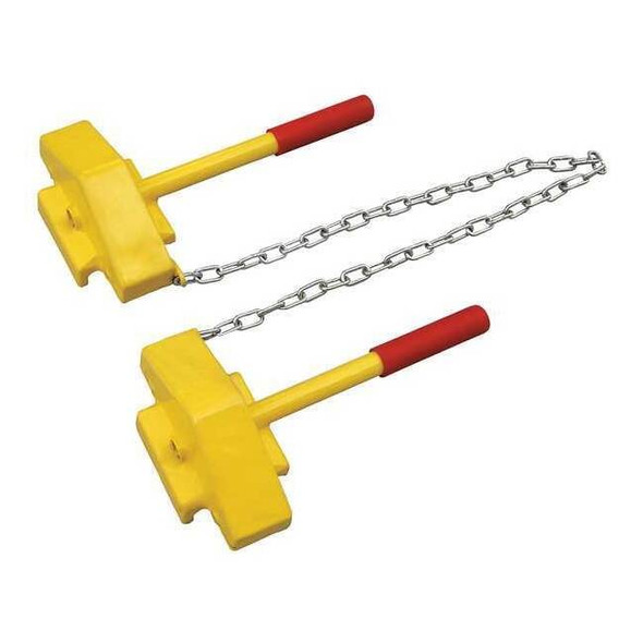 Manufacturer Varies Rail Car Wheel Chock,Steel,Yellow 22XW93