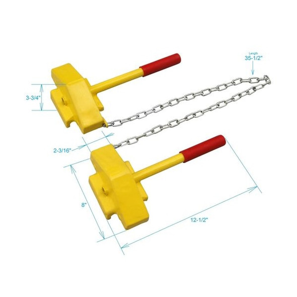 Manufacturer Varies Rail Car Wheel Chock,Steel,Yellow 22XW93