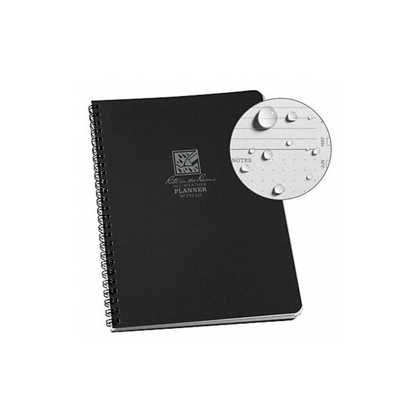 Rite in the Rain All Weather Notebook,Black,Polydura P52-LG