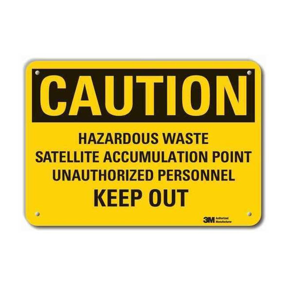 Caution Sign, 7 in H, 10 in W, Vertical Rectangle, English, LCU3-0473-RA_10x7