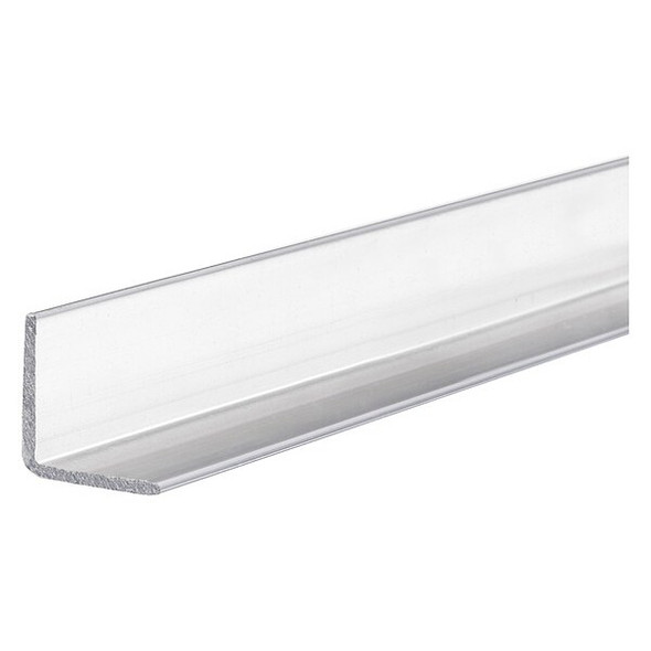 Gray Polycarbonate Polycarbonate Angle Stock, 6 ft L, 0.05 in T, 9,700 psi