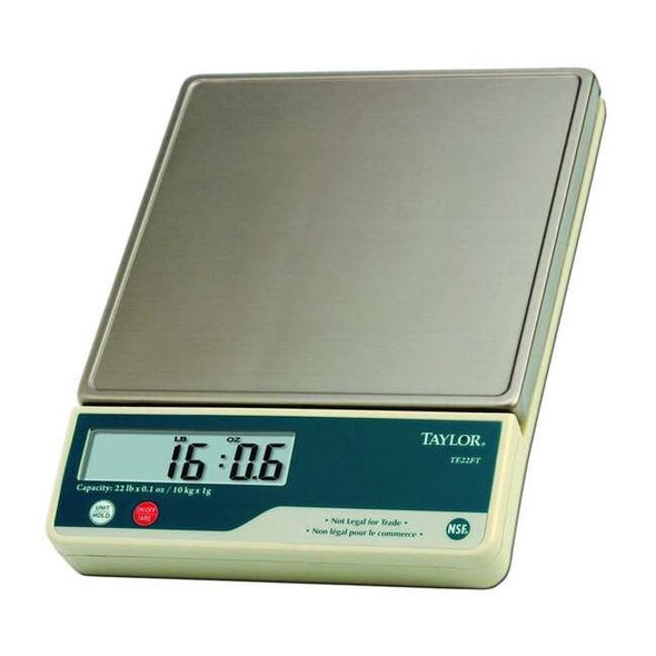 Taylor Portioning Scale,22 lb.,12-1/4 in. L,SS TE22FT