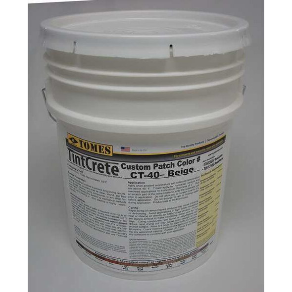 Je Tomes Concrete Patch and Repair, Pail, Almond, TintCrete GRA-CT40-121
