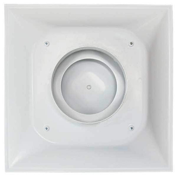 American Louver 14 in Square Square Plaque Diffuser, White STR-PQ-14W