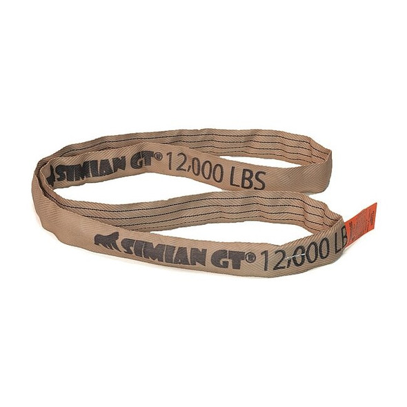 Stren-Flex Round Sling,Endless,Tan,6ft. L,Polyester SFERSST4-06