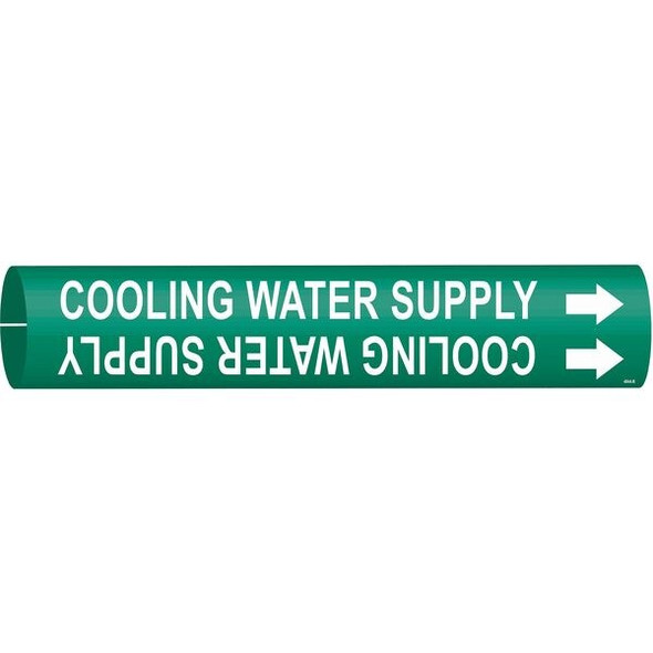 Brady Pipe Marker,Cooling Water Supply,7/8in H 4044-B