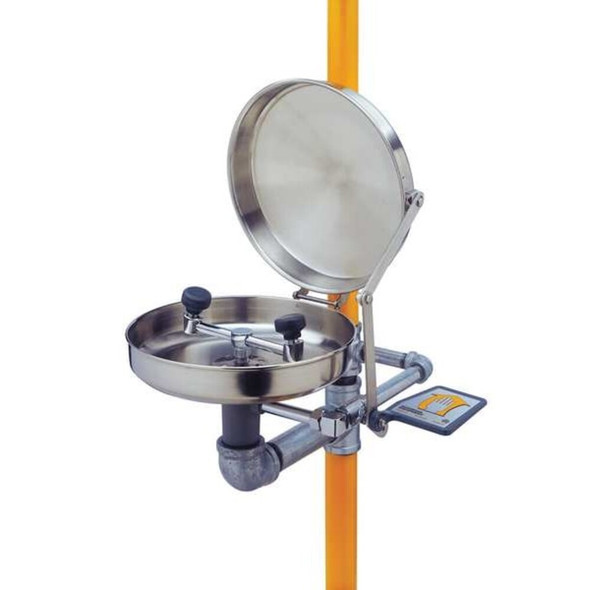 Shower with Eyewash, Floor Mount, Covered Bowl, Plumbed, 16 in W  G1902BC