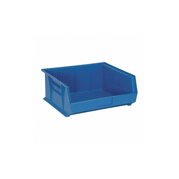 Hang & Stack Storage Bin, Polypropylene, Blue, 7 in H, 16 1/2 in W, 14 3/4 in L