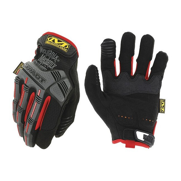 M-Pact(R) Mechanics Gloves, Armortex(R) Palm, TPR Back, 8, Black/Red
