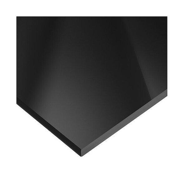 Black Cast Acrylic Acrylic Sheet 24" L x 24" W x 1/4" Thick