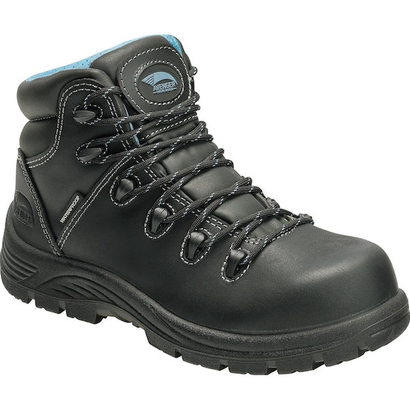 Avenger Safety Footwear 6-Inch Work Boot,M,10,Black,PR A7127