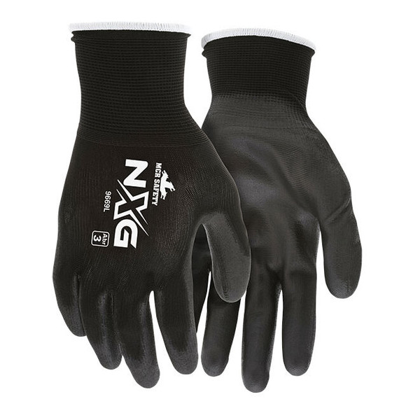 MCR Safety® NXG® PU Gloves, 2X-Large, Black, 12/Pair