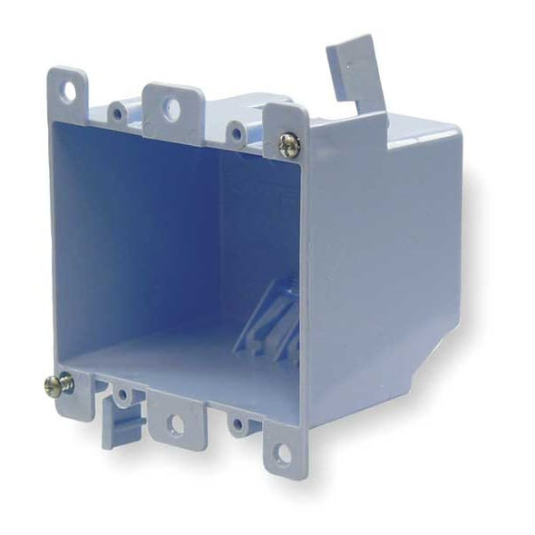 Cantex Electrical Box, 25 cu in, Switch Box Type, 2 Gangs, PVC, Rectangular Shape EZ25DOR