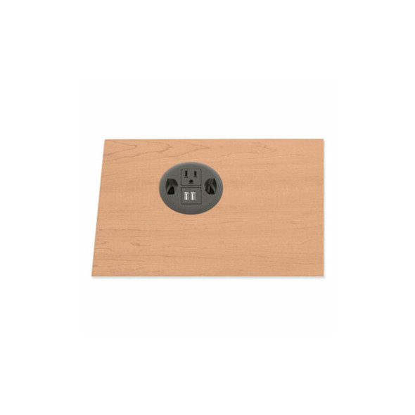 HON® Usb Ac Power Hub Grommet, 3" Diameter, Black HGRMTUSB2.X