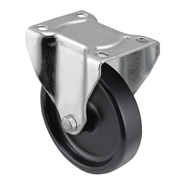 5" X 1-1/4" Non-Marking Polyolefin Rigid Caster, No Brake, Loads Up To 300 lb