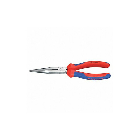 Knipex 8 in Needle Nose Plier,Side Cutter Multi-Component Grip Handle 26 12 200