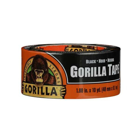 Gorilla Glue Duct Tape, Black, 10 yd L, 1-7/8 in W 105631