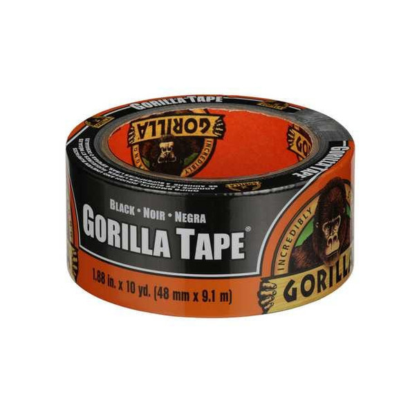 Gorilla Glue Duct Tape, Black, 10 yd L, 1-7/8 in W 105631