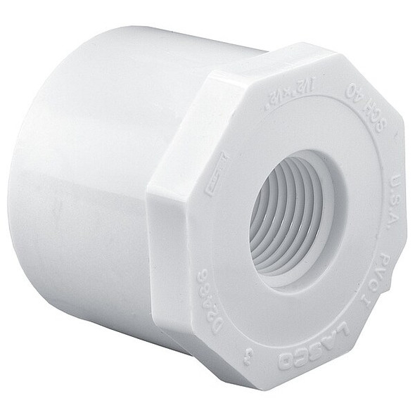 Westlake Pipe & Fittings Reducing Bushing, 1/2 x 1/4 in, PVC 438072