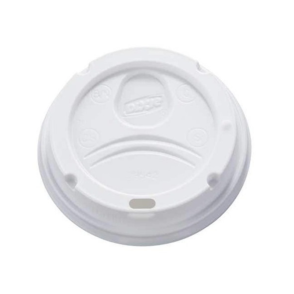 Dixie Lid for 12 to 20 oz. Hot Cup, Dome, Sip Through, White, Pk500 9542500DX