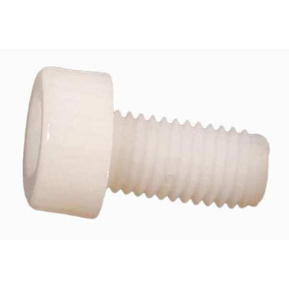 1/4"-20 Socket Head Cap Screw, Socket, Plain Nylon, 3/8 in Length, 20 PK