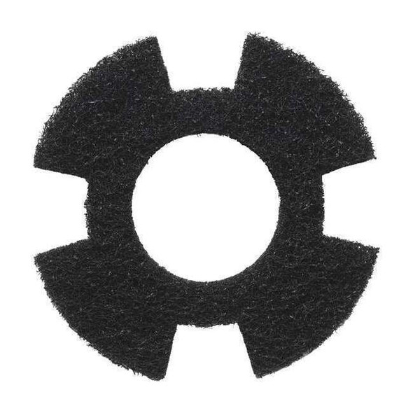 Tennant Stripping Pad,Blk,12" Pad,Trapezoid,PK10 1237721
