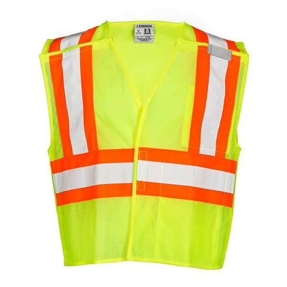 Kishigo Medium Class 2 Breakaway High Visibility Vest, Lime 1174-M