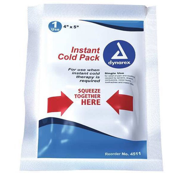 Dynarex Instant Cold Pack,White,4inL x 5inW,PK24 4511